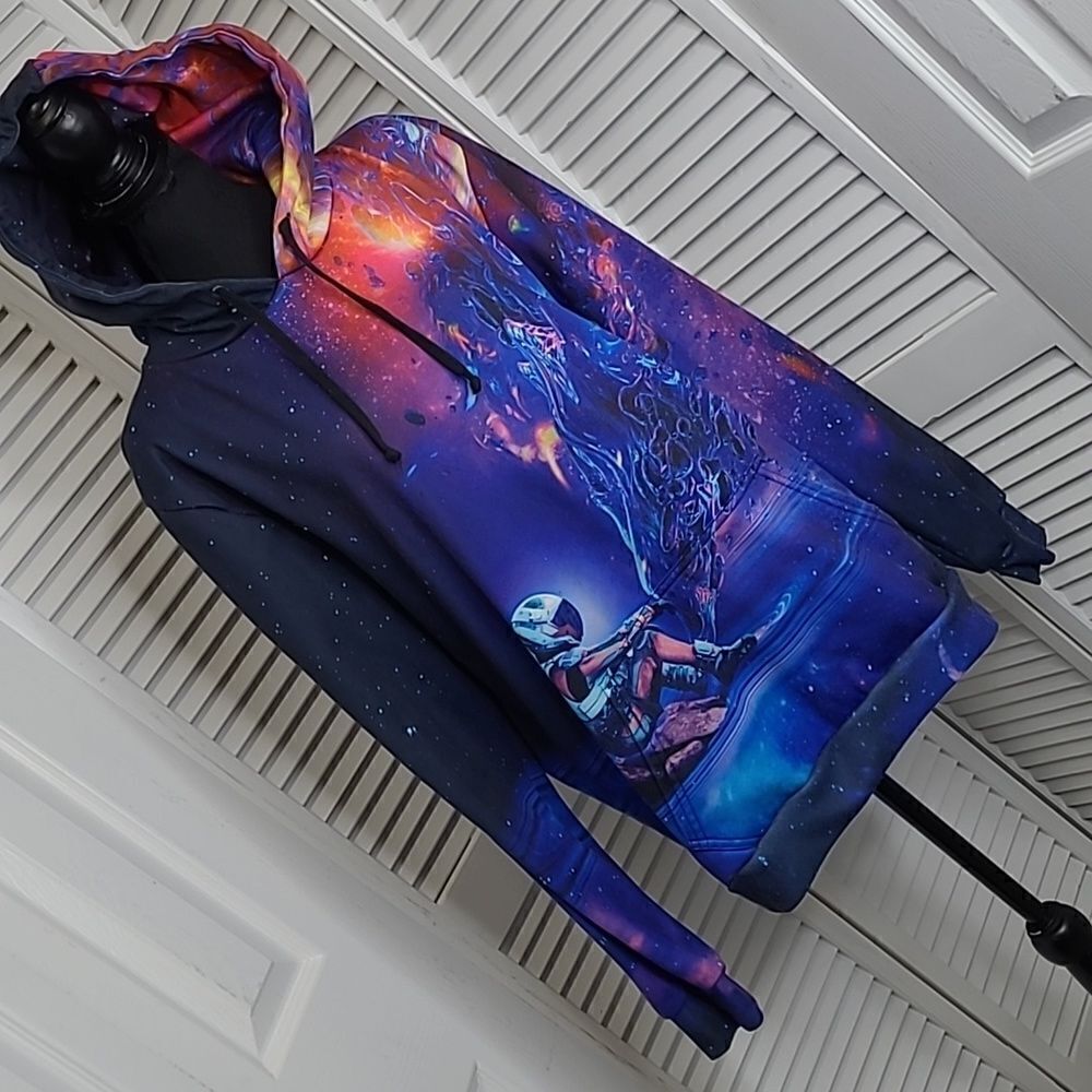 colorful imaginary M space galaxy hoodie sweatshirt